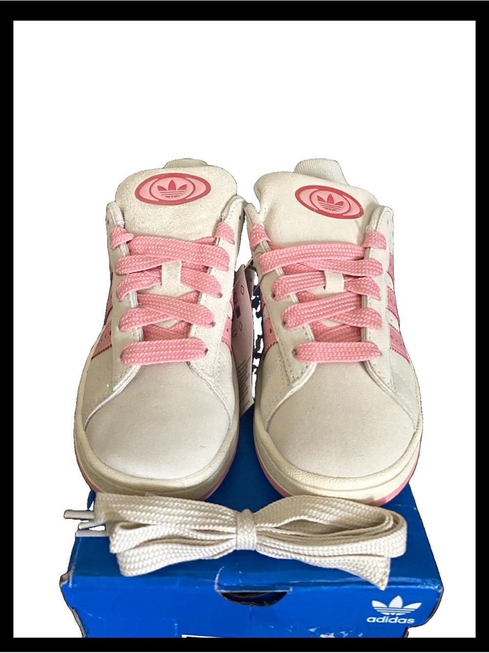 New Adidas Campus 00s Sneakers Valentine’s Day Edition in White and Pink